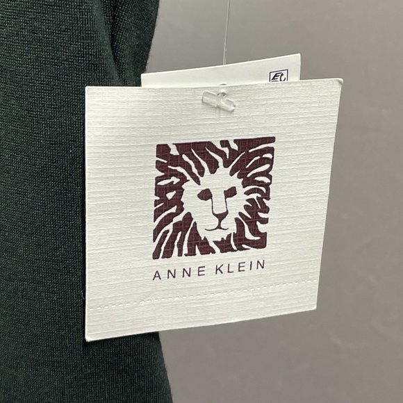 NEW! ANNE KLEIN FOREST GREEN CASCADE RUFFLE TOP! WOMENS 8! - Picture 5 of 12